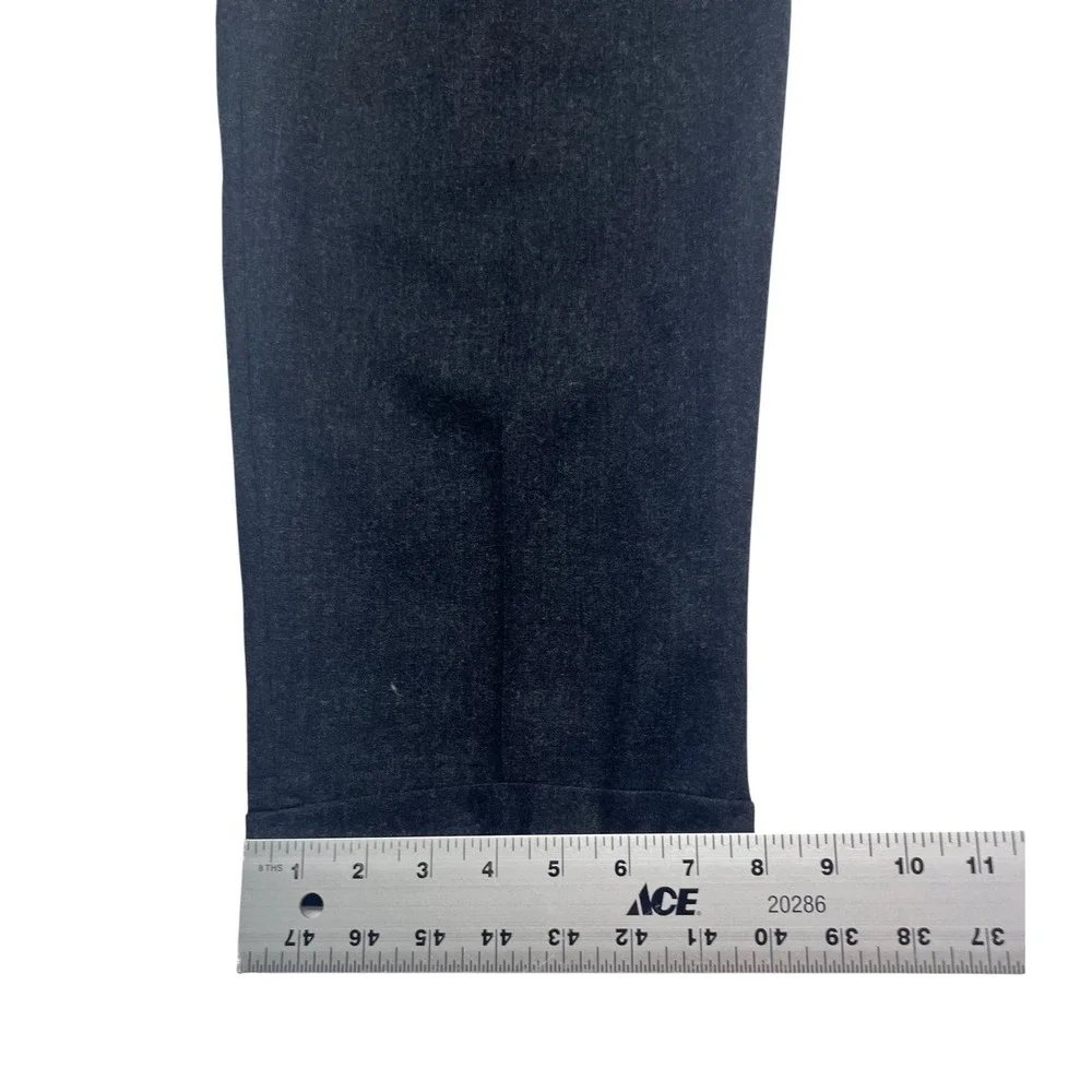 vtg Geoffrey Beene 34x32 Charcoal Flannel Wool Pants Trousers Pleated High Waist